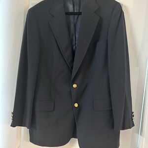 Vintage Brooks Brothers Wool Navy Gold Buttons Blazer Mens 41 Sport Coat